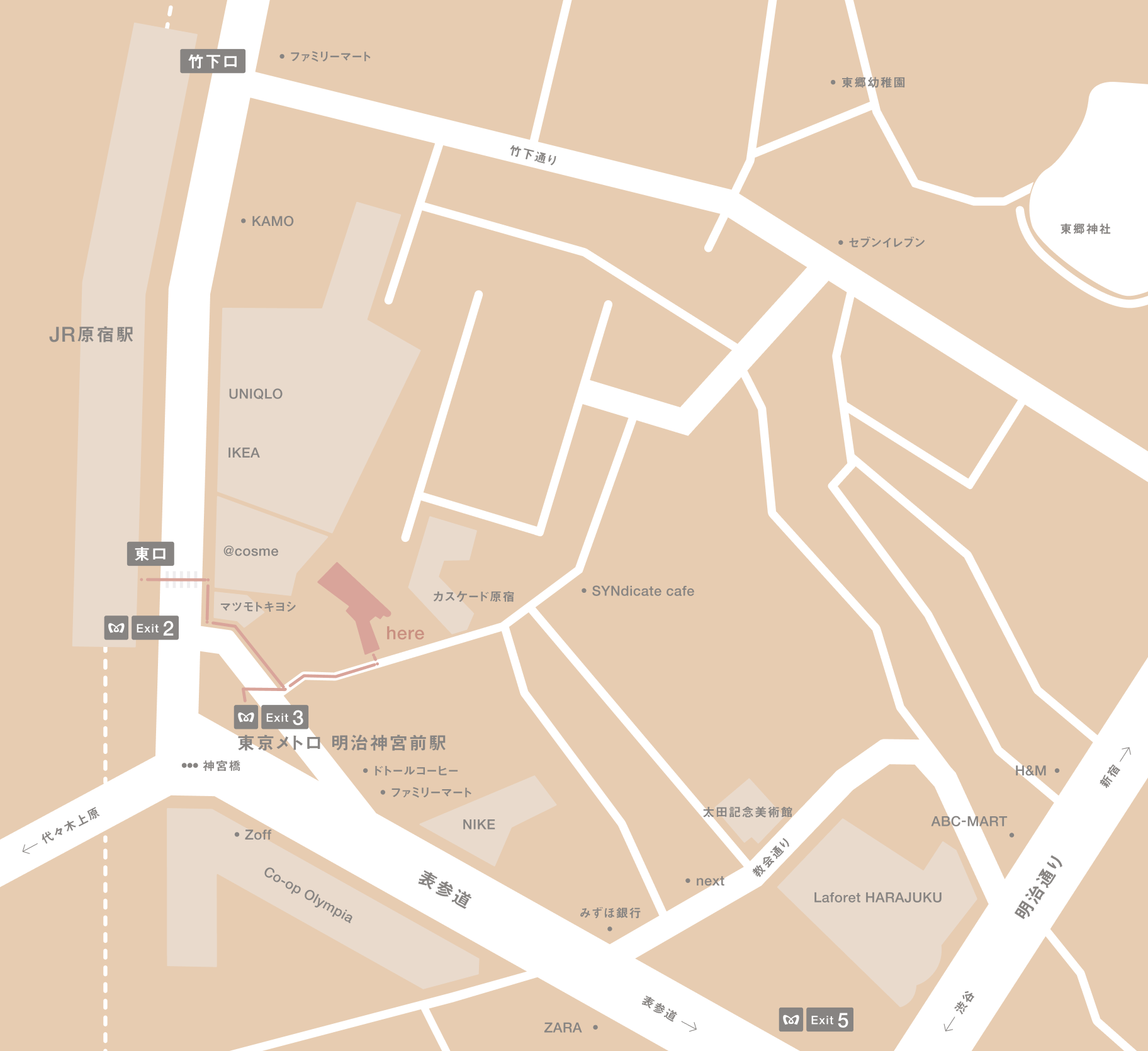 東京オフィスの地図